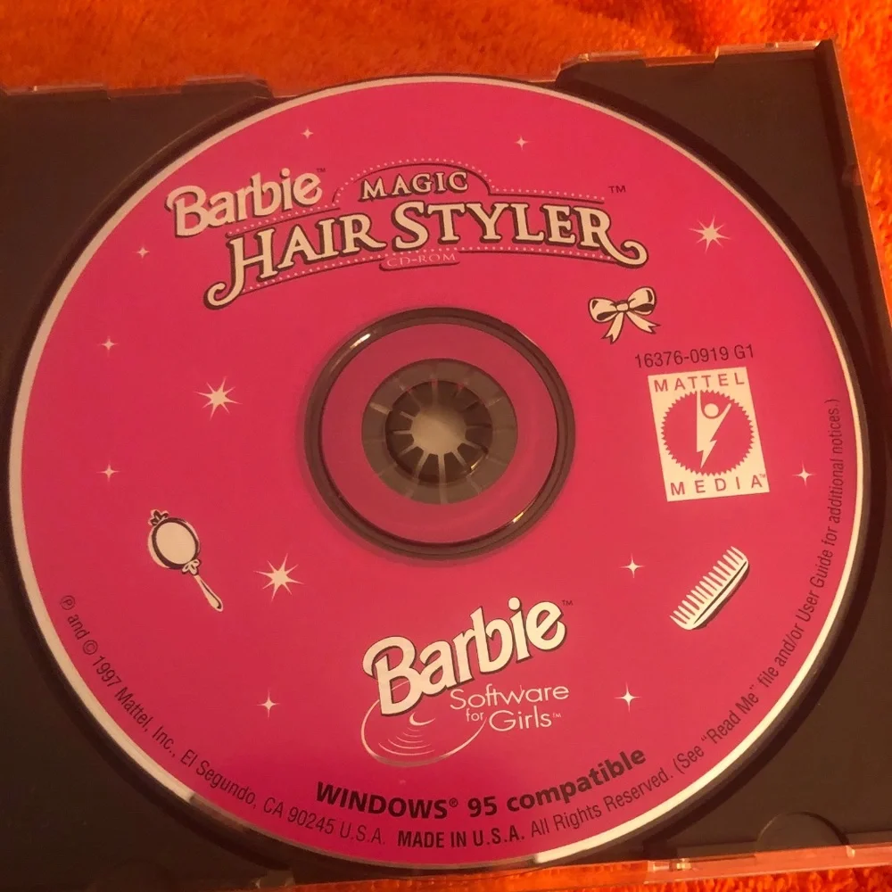 Barbie Magic Hair-styler Windows PC CD ROM Game 1997